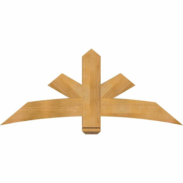 Ekena Millwork Alberta Rough Sawn Timber Gable Bracket, Western Red Cedar, 60"W x 25"H x 6"D x 6"F, 10/12 Pitch GBW060X25X0606ALB00RWR - main